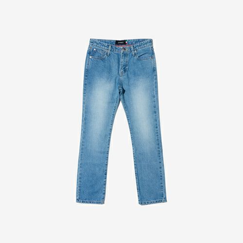 G-FRANCOのレディースジーンズ、SLIM TAPERED（スリムテーパード）Light Blue（ライトブルー）の正面からの全体図
