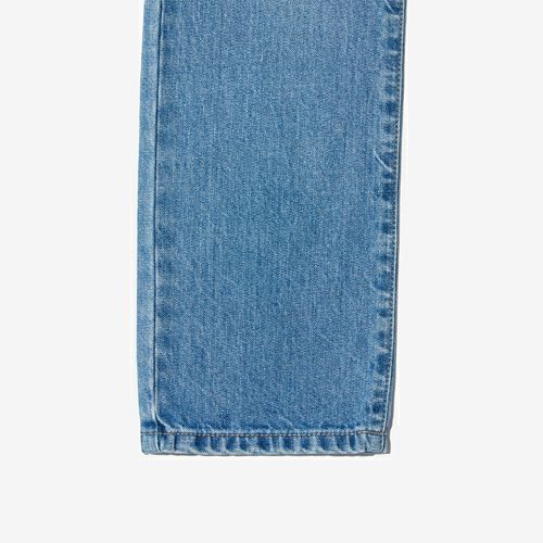 G-FRANCOのレディースジーンズ、SLIM TAPERED（スリムテーパード）Light Blue（ライトブルー）の裾