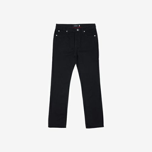 G-FRANCOのレディースジーンズ、SLIM TAPERED（スリムテーパード）Black（ブラック）の正面からの全体図
