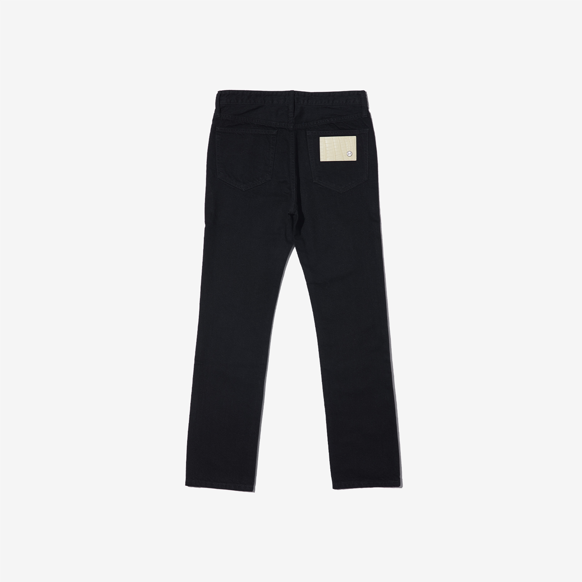 G-FRANCOのレディースジーンズ、SLIM TAPERED（スリムテーパード）Black（ブラック）の背面からの全体図