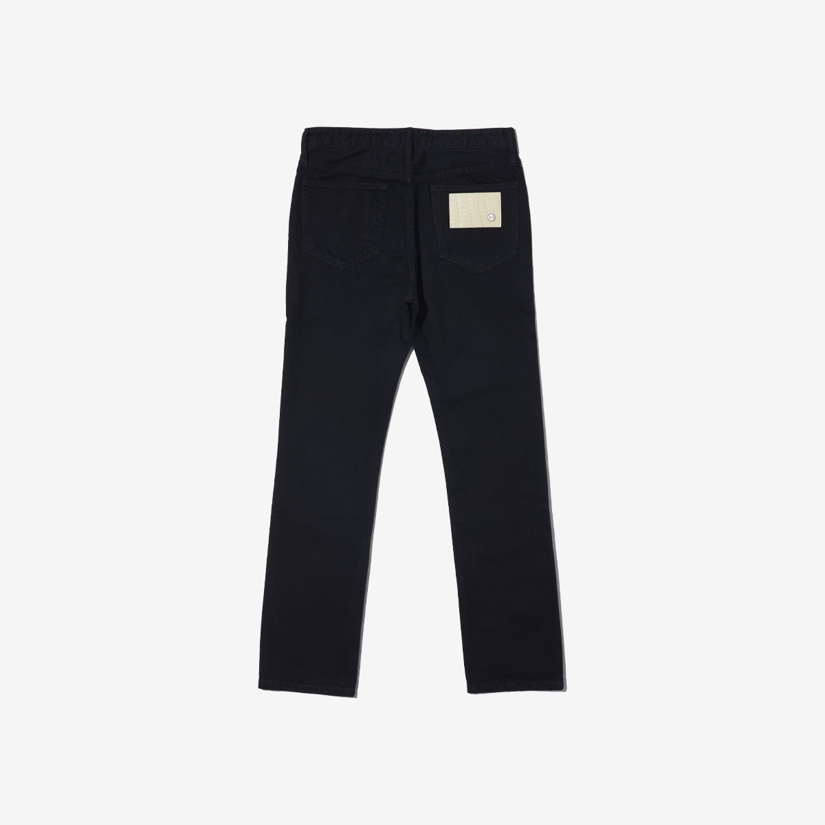 G-FRANCOのレディースジーンズ、SLIM TAPERED（スリムテーパード）Black（ブラック）の背面からの全体図