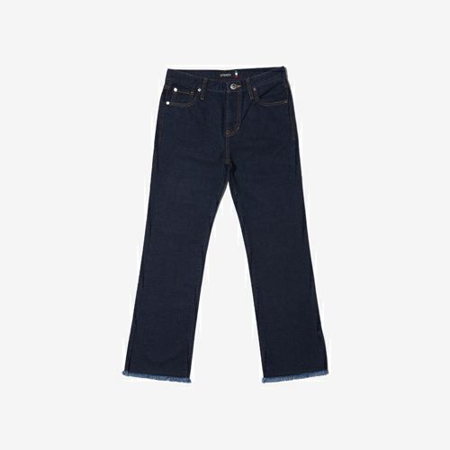 G-FRANCOのレディースジーンズ、STRAIGHT SLIT（ストレートスリット）Indigo（インディゴ）の正面からの全体図