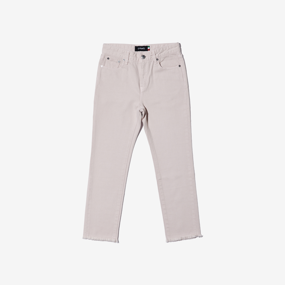 G-FRANCOのレディースジーンズ、COLOR DENIM（カラーデニム）Pink（ピンク）の正面からの全体図