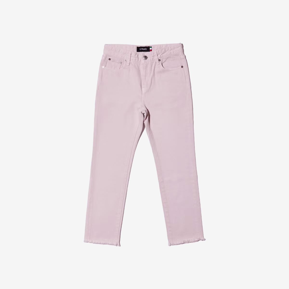 G-FRANCOのレディースジーンズ、COLOR DENIM（カラーデニム）Pink（ピンク）の正面からの全体図