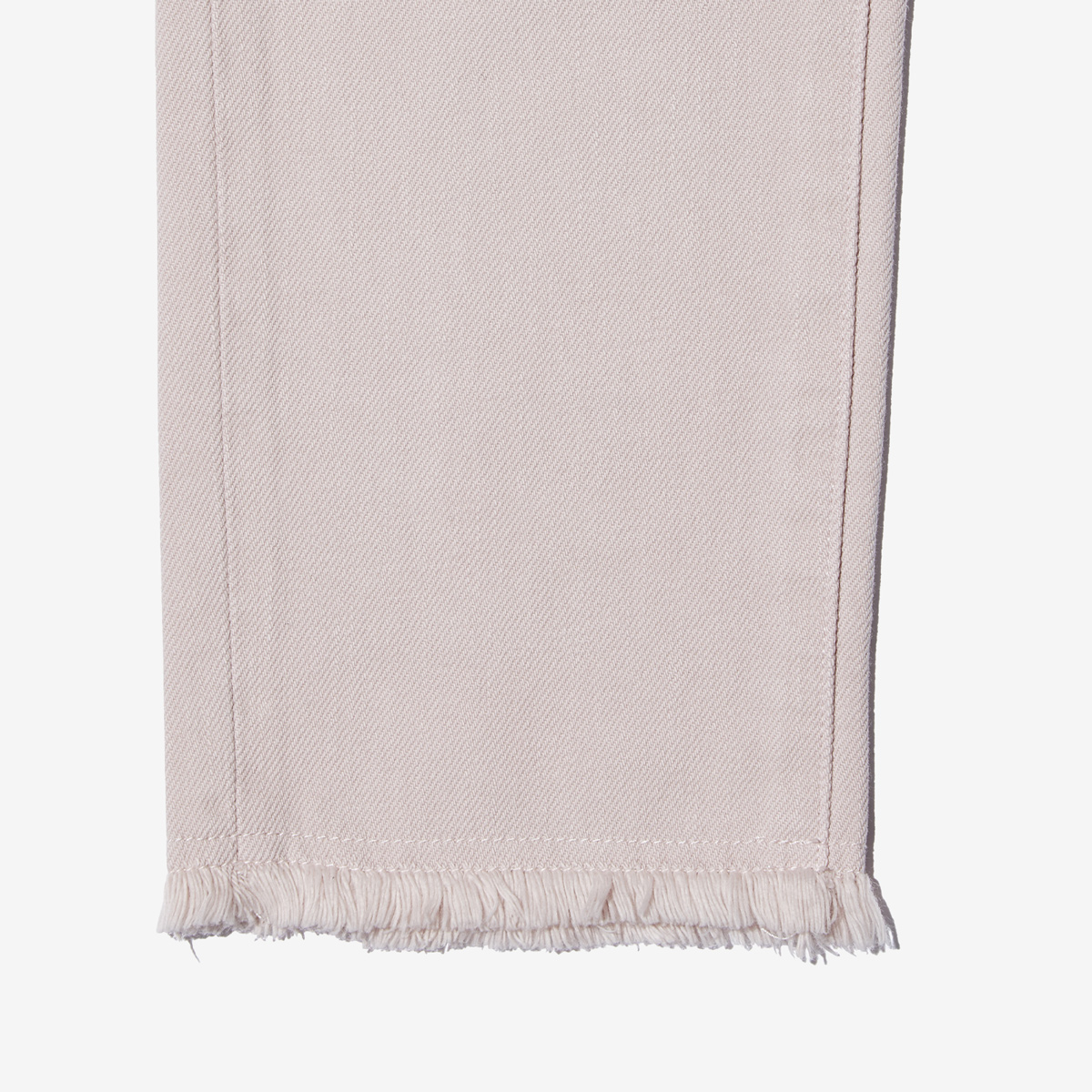 G-FRANCOのレディースジーンズ、COLOR DENIM（カラーデニム）Pink（ピンク）の裾