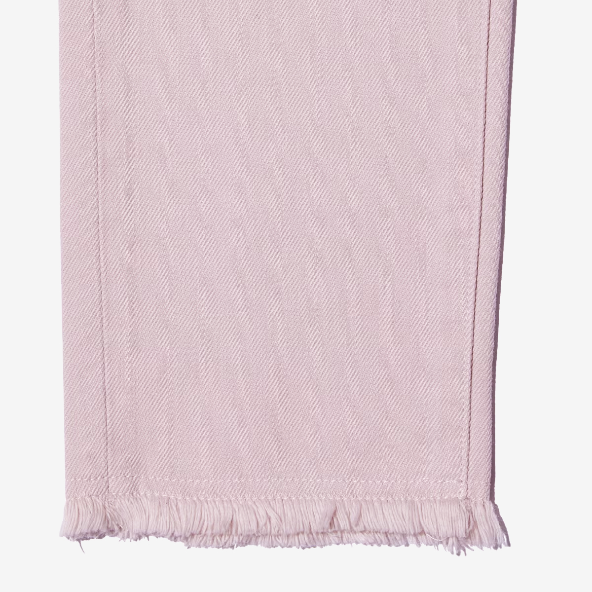 G-FRANCOのレディースジーンズ、COLOR DENIM（カラーデニム）Pink（ピンク）の裾