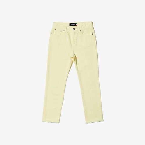 G-FRANCOのレディースジーンズ、COLOR DENIM（カラーデニム）Yellow（イエロー）の正面からの全体図