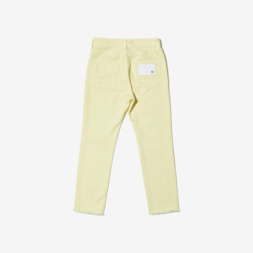 G-FRANCOのレディースジーンズ、COLOR DENIM（カラーデニム）Yellow（イエロー）の背面からの全体図