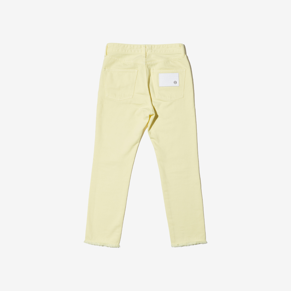 G-FRANCOのレディースジーンズ、COLOR DENIM（カラーデニム）Yellow（イエロー）の背面からの全体図