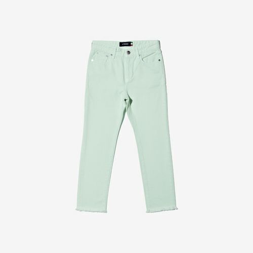 G-FRANCOのレディースジーンズ、COLOR DENIM（カラーデニム）Mint（ミント）の正面からの全体図