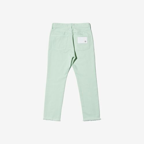 G-FRANCOのレディースジーンズ、COLOR DENIM（カラーデニム）Mint（ミント）の背面からの全体図