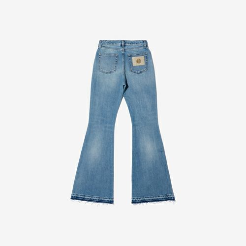 G-FRANCOのレディースジーンズ、MINERVA（ミネルヴァ）Light Blue（ライトブルー）の背面からの全体図