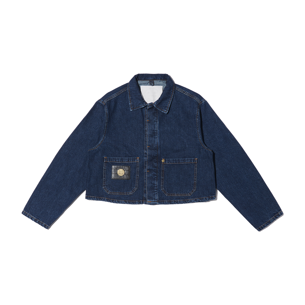 G-FRANCOのレディースデニムジャケット、CERERE（チェレーレ）Indigo（インディゴ）の正面からの全体図