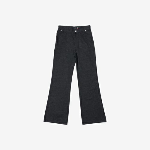 G-FRANCOのレディースジーンズ、HIGH WEST FLARE（ハイウェストフレア）Gray（グレイ）の正面からの全体図