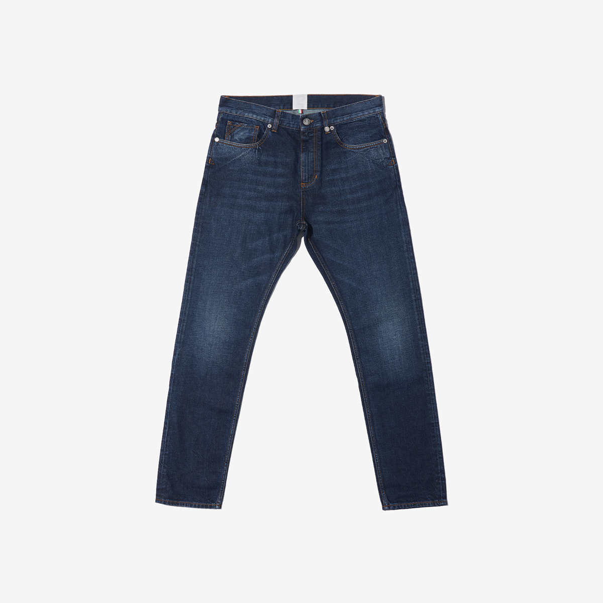 G-FRANCOのメンズジーンズ、GIOVE(ジョーべ)のVULCANO BLUE（ヴォルカノブルー）正面からの全体図