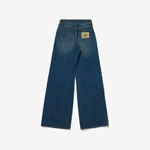 G-FRANCOのレディースジーンズ、VESTA PLUS（ヴェスタプラス）Genova Blue（ジェノヴァブルー）の背面からの全体図