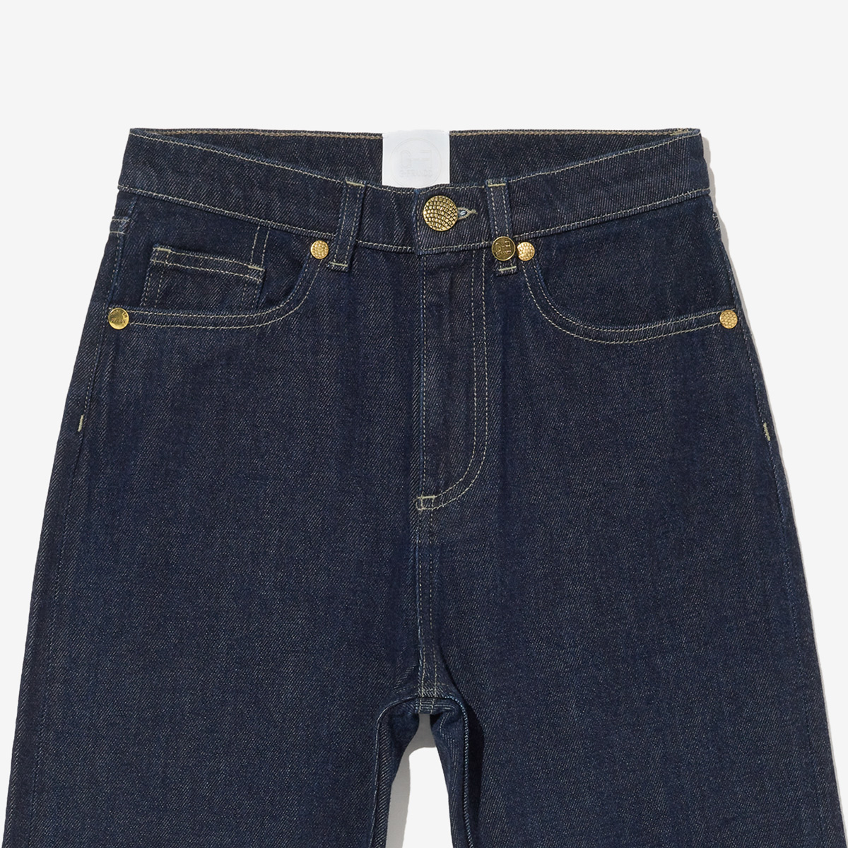 G-FRANCOのレディースジーンズ、VENERE（ヴェネレ）Naples Blue（ナポリブルー）の正面からのアップ