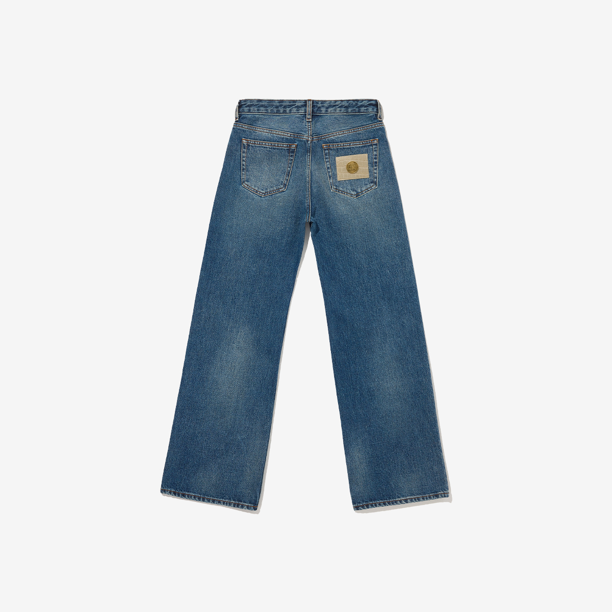 G-FRANCOのレディースジーンズ、ATHENA（アテナ）Venice Blue（ベニスブルー）の背面からの全体図