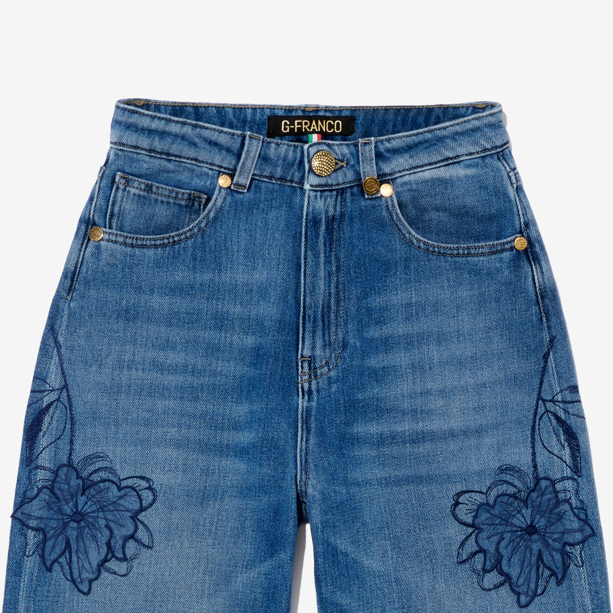 G-FRANCOのウィメンズデニムFATUAファトゥアの正面アップの画像