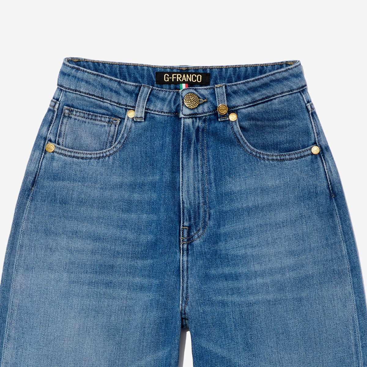 G-FRANCOのウィメンズデニムFATUAファトゥアの正面アップの画像
