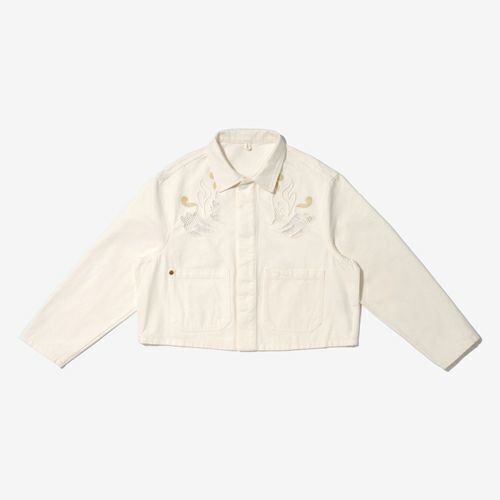 G-FRANCI ウィメンズデニムジャケット。正面からの画像